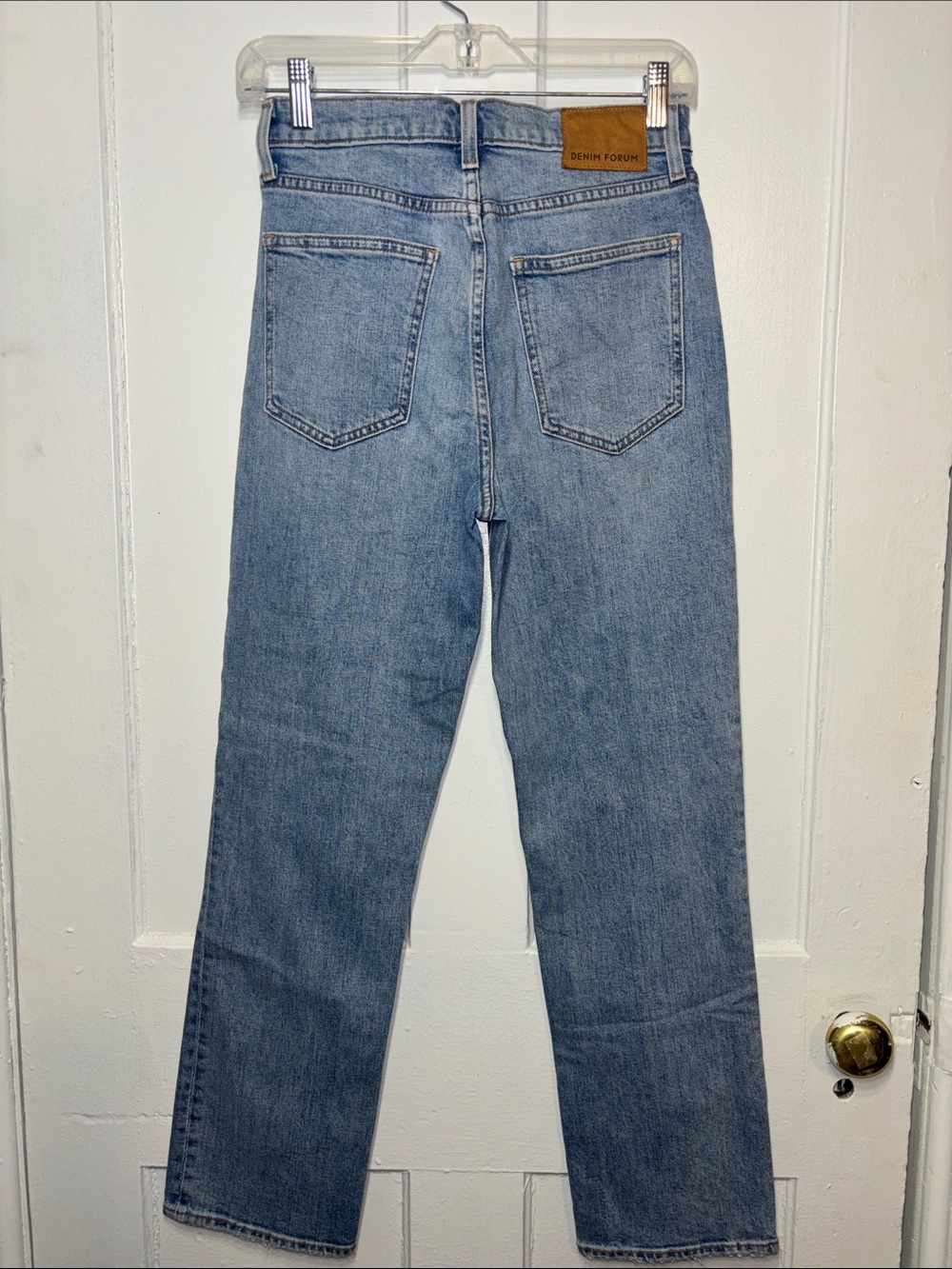 Denim forum women’s Light Blue Arlo high rise Straight-Leg Jeans size 27 - Picture 2 of 4